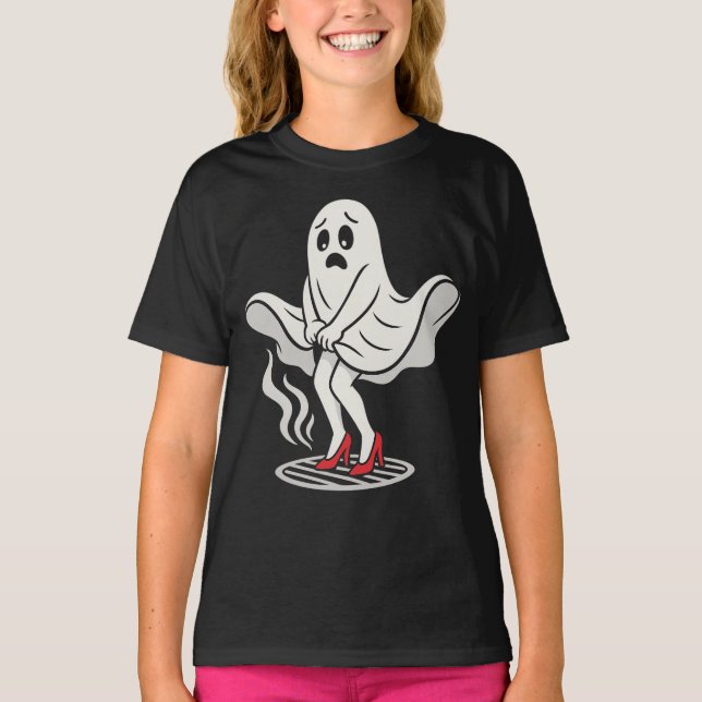 Camiseta Divertida Marilyn Monboo Ghost Halloween Parodia S (Anverso)