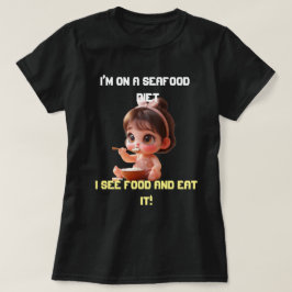 Camiseta divertida más grande | Veo comida y comid