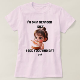 Camiseta divertida más grande | Veo comida y comid