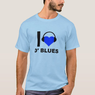 Camiseta divertida Me encanta el blues