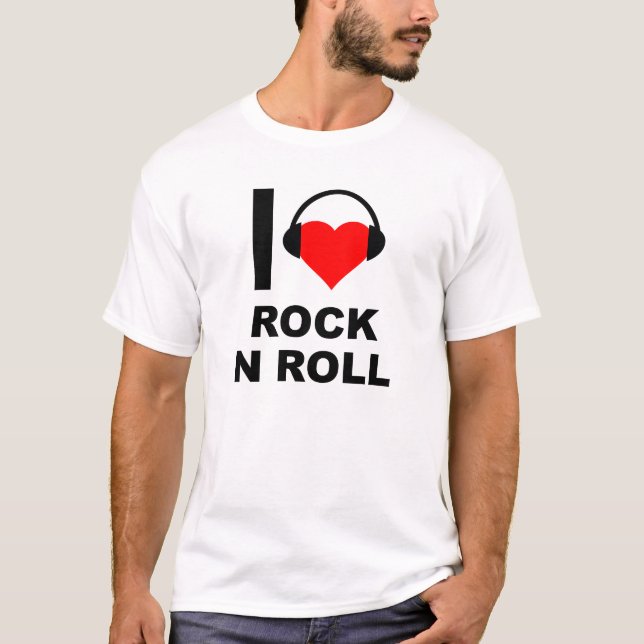 Camiseta Divertida Me Encanta el Rock (Anverso)