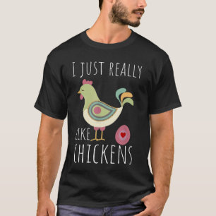 Camiseta Divertida Me Encantan Las Gallinas