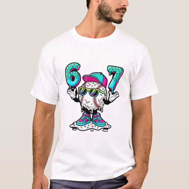 Camiseta divertida meme de béisbol con goteo de he (Anverso)
