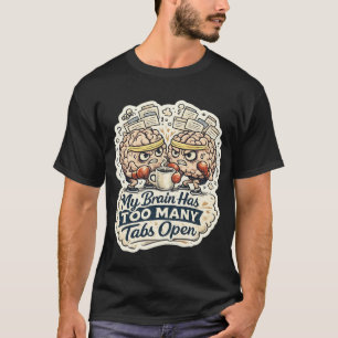Camiseta Divertida Mi Cerebro Tiene Demasiadas Pes