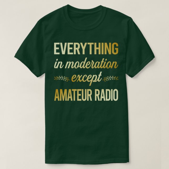 Camiseta Divertida moderación radio aficionada radio ham ra (Diseño del anverso)