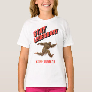 Camiseta Divertida Motivación de Bigfoot Corriendo