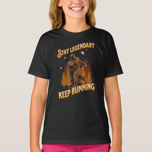Camiseta Divertida Motivación para Correr de Bigfoot (Anverso)