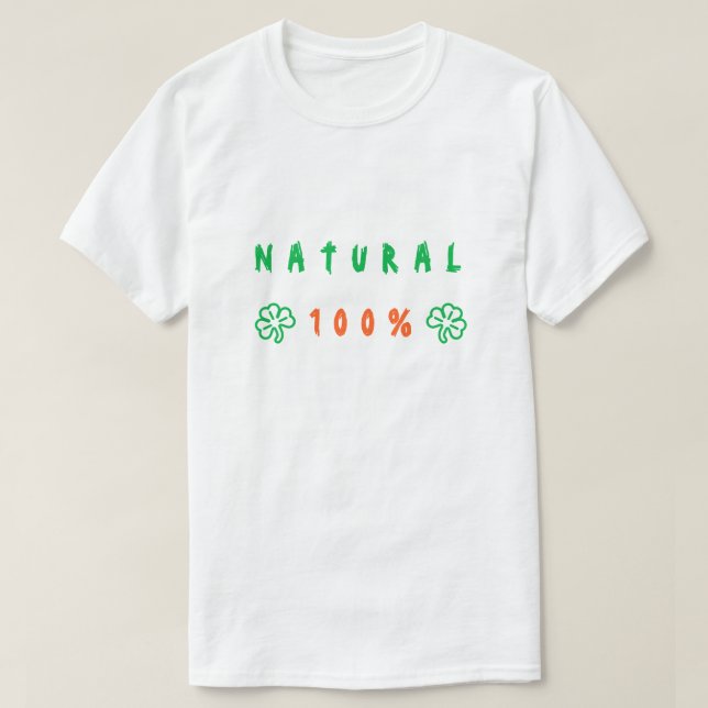 Camiseta divertida natural - Texto Personalizado (Diseño del anverso)