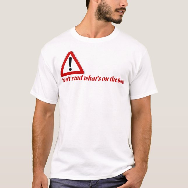Camiseta Divertida 'No Leas la Parte de Atrás' (Anverso)