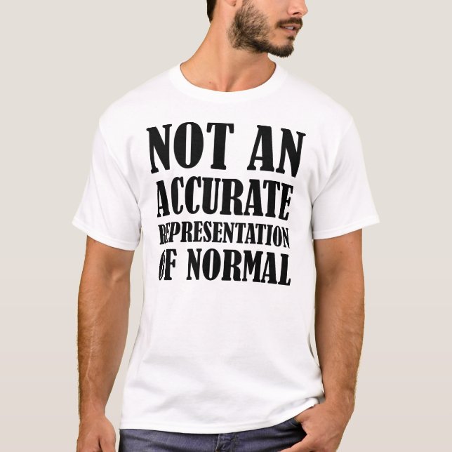Camiseta divertida no normal (Anverso)