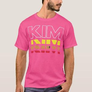Camiseta divertida nombre Kim puesta de sol vintag