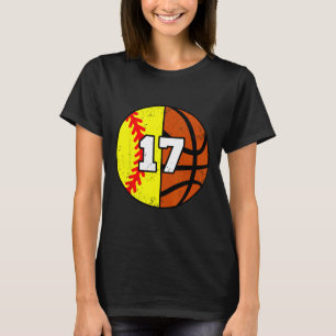 Camiseta divertida número 17 Softll Sketll para cu