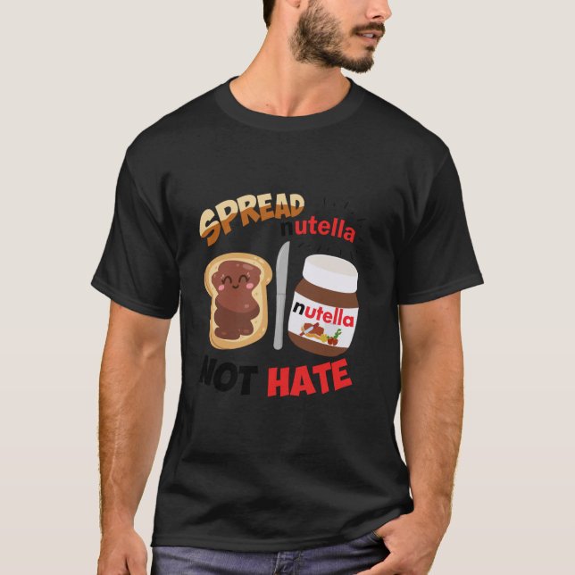 Camiseta Divertida Nutella No Aparato De Odio Larga Manga (Anverso)