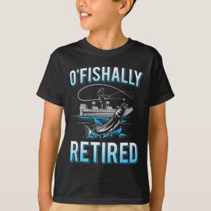 Camiseta divertida 'O'fishally jubilado' para homb