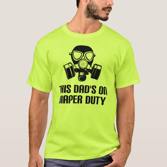 Camiseta Divertida Papá a Cargo del Pañal (Anverso)