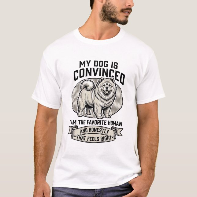Camiseta divertida para amante de perros con Chow  (Anverso)