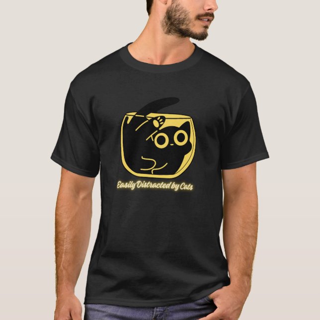 Camiseta divertida para amantes de gatos – Fácilme (Anverso)