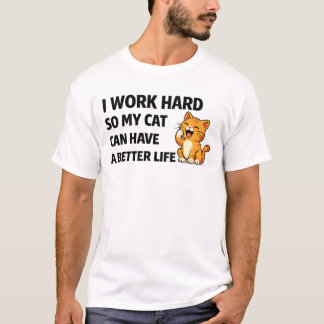 Camiseta divertida para amantes de gatos - Trabajo