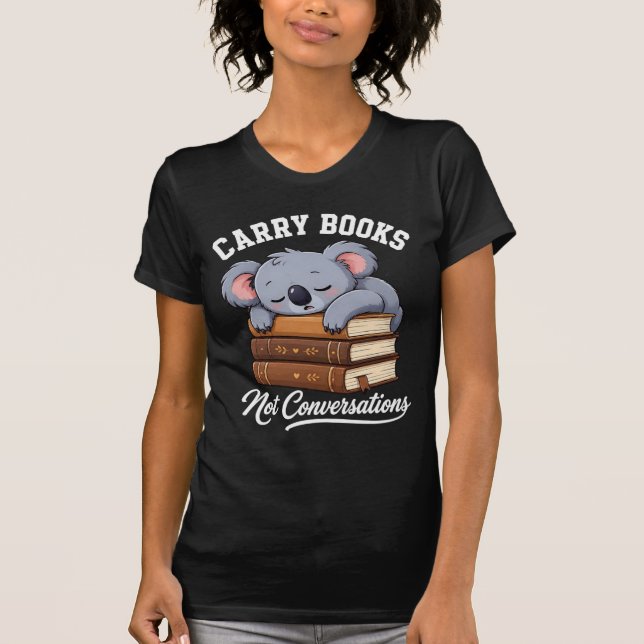 Camiseta divertida para amantes de libros introver (Anverso)