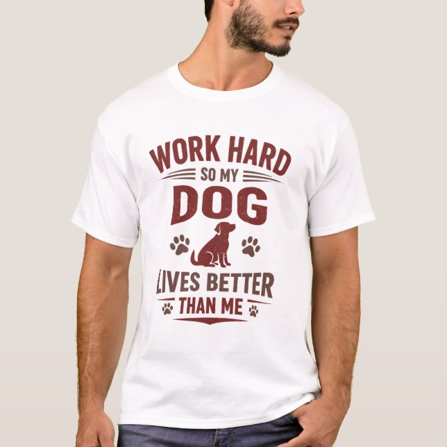 Camiseta divertida para amantes de los perros Trab (Anverso)