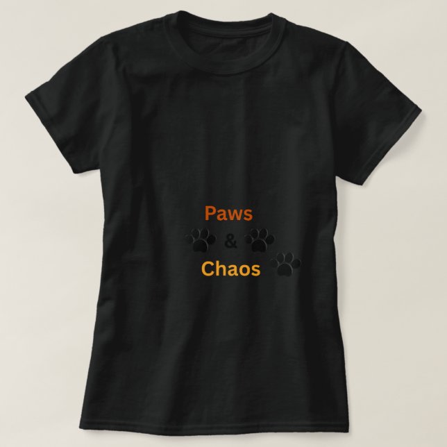 Camiseta divertida para amantes de mascotas Paws & (Diseño del anverso)