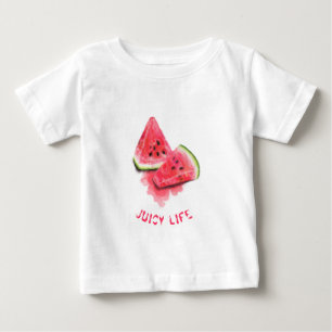 Camiseta divertida para bebé con trozos de sandía 