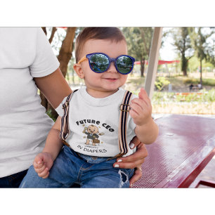 Camiseta divertida para bebé futuro CEO Ropa de be