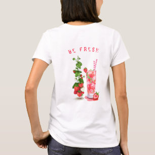 Camiseta divertida para beber fresa - Personalizad