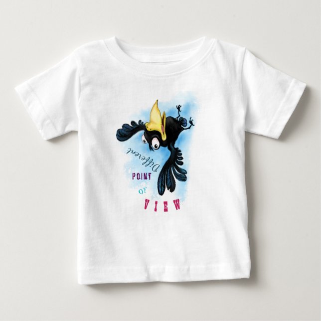 Camiseta divertida para bebés con pájaro (Anverso)