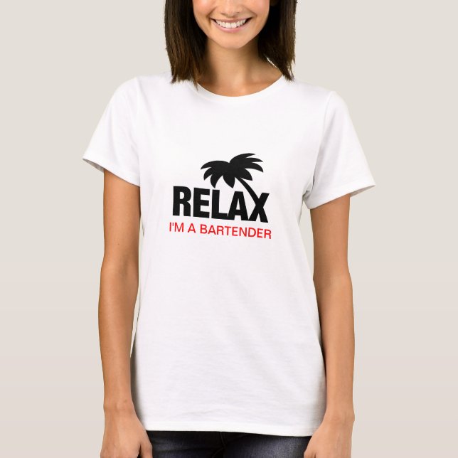 Camiseta divertida para camareros con dicho gracio (Anverso)