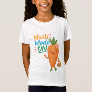 Camiseta divertida para chicas con zanahoria linda