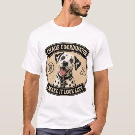 Camiseta divertida para dálmata coordinador de cao