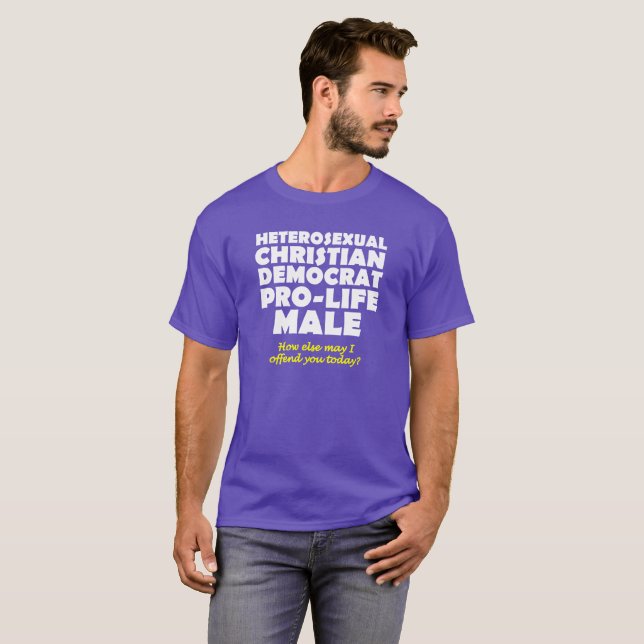 Camiseta divertida para demócrata cristiano mascul (Anverso completo)
