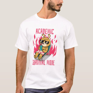 Camiseta Divertida para Estudiantes Modo Supervive