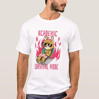Camiseta Divertida para Estudiantes Modo Supervive