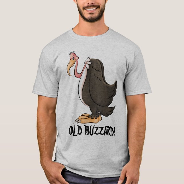 camiseta divertida para hombre del halcón viejo (Anverso)