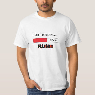 Camiseta divertida para hombres FART LOADING RUN