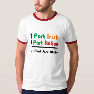 Camiseta divertida para hombres irlandés italiano