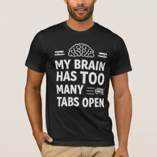 Camiseta divertida para hombres "Mi cerebro tiene