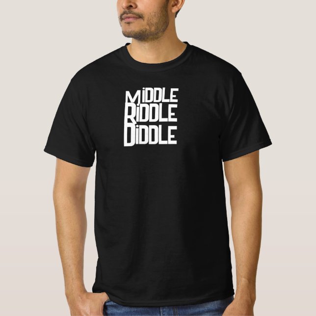 Camiseta divertida para hombres Middle Riddle Didd (Anverso)
