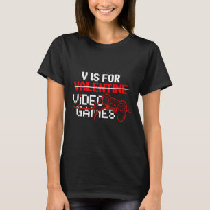 Camiseta divertida para hombres y niños gamers V e