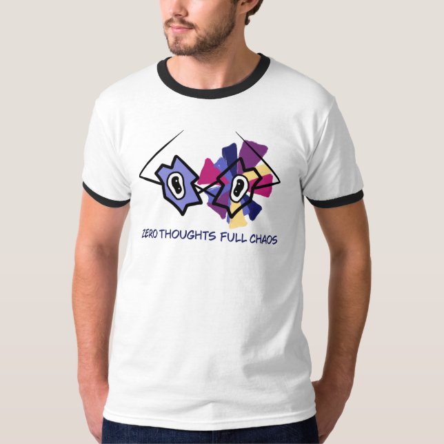 Camiseta divertida para hombres Zero Thoughts Full (Anverso)