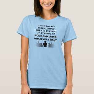 Camiseta Divertida para Introvertido que se Queda 