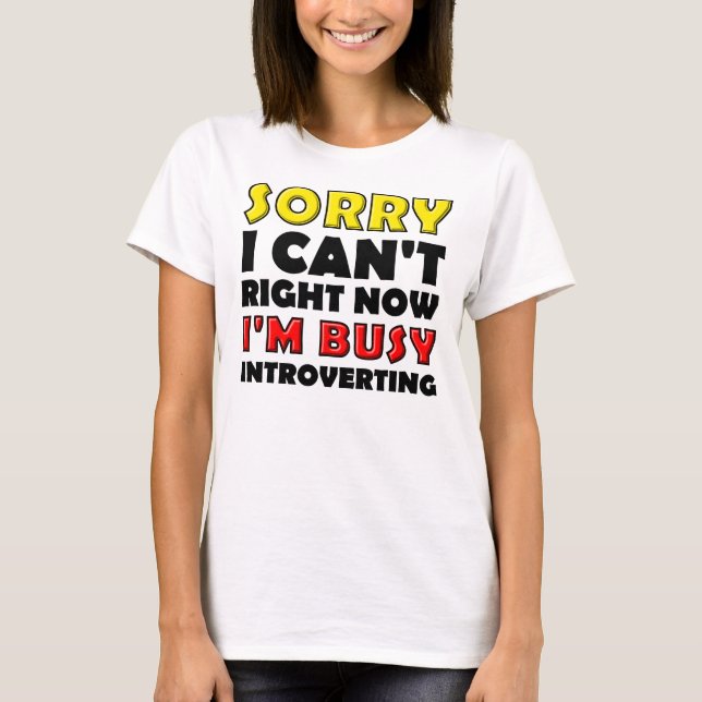 Camiseta Divertida para Introvertidos Ocupados (Anverso)
