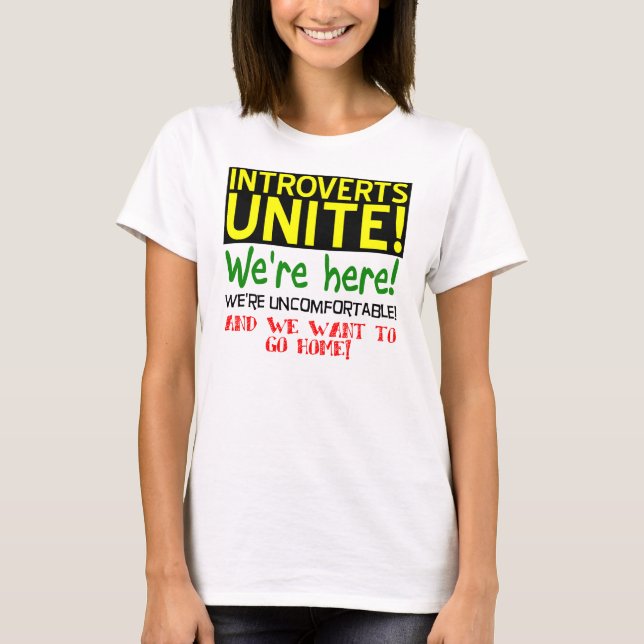 Camiseta Divertida para Introvertidos Unidos (Anverso)