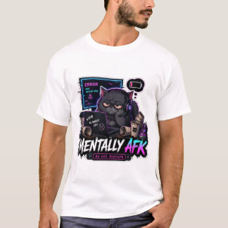 Camiseta divertida para jugadores de gatos Mentalm