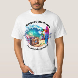 camiseta divertida para los hombres surfistas
