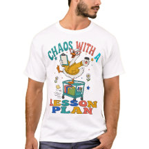 Camiseta divertida para maestros con el lema Caos 