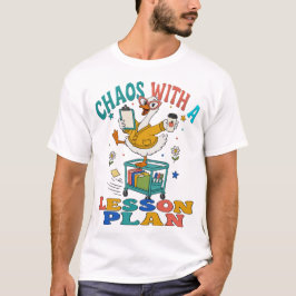 Camiseta divertida para maestros con el lema Caos