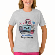 Camiseta Divertida para Mamá Tech Mamá Modo Siempr
